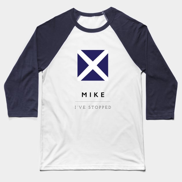 Mike: ICS Flag Semaphore Baseball T-Shirt by calebfaires